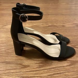 Nine West Black Ankle Strap Heels